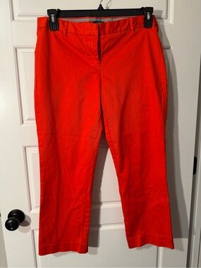J. Crew Bright Red Cropped Pants